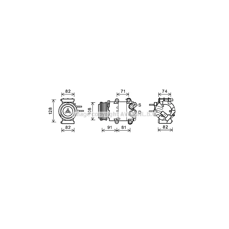 Compresseur, climatisation AVA QUALITY COOLING FDK498