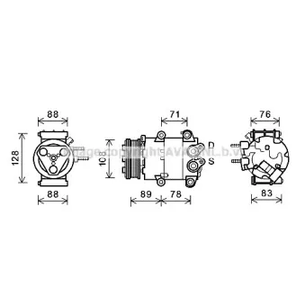Compresseur, climatisation AVA QUALITY COOLING FDK571