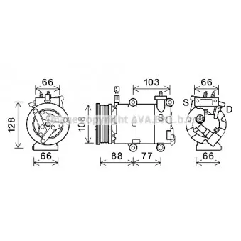 Compresseur, climatisation AVA QUALITY COOLING FDK585