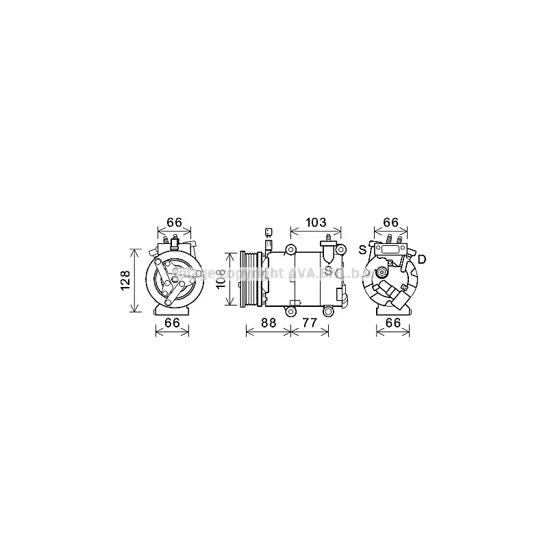 Compresseur, climatisation AVA QUALITY COOLING FDK585