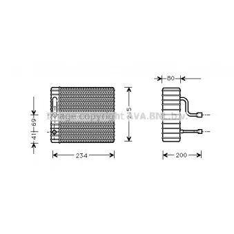 Evaporateur climatisation AVA QUALITY COOLING FDV104