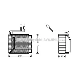 Evaporateur climatisation AVA QUALITY COOLING FDV109
