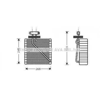 Evaporateur climatisation AVA QUALITY COOLING FDV270