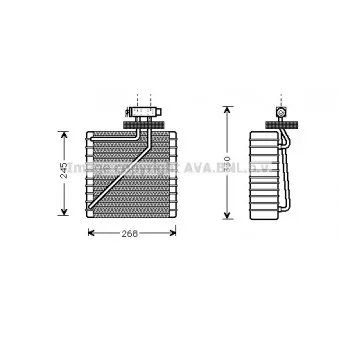 Evaporateur climatisation AVA QUALITY COOLING FDV271