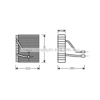 Evaporateur climatisation AVA QUALITY COOLING FDV330