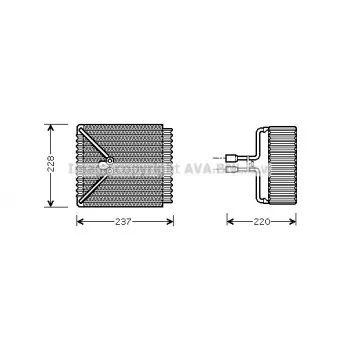 Evaporateur climatisation AVA QUALITY COOLING FDV371