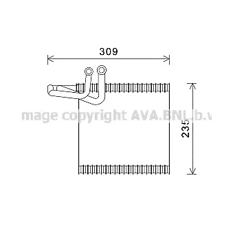 Evaporateur climatisation AVA QUALITY COOLING FDV493