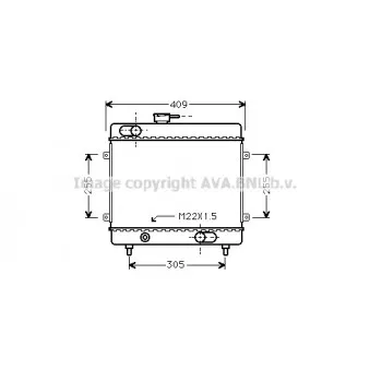 Radiateur, refroidissement du moteur AVA QUALITY COOLING FT2024