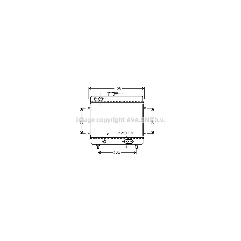 Radiateur, refroidissement du moteur AVA QUALITY COOLING FT2024