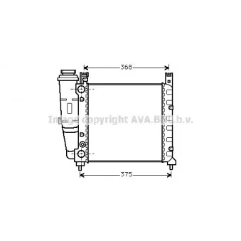 Radiateur, refroidissement du moteur AVA QUALITY COOLING FT2038