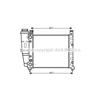 Radiateur, refroidissement du moteur AVA QUALITY COOLING FT2039
