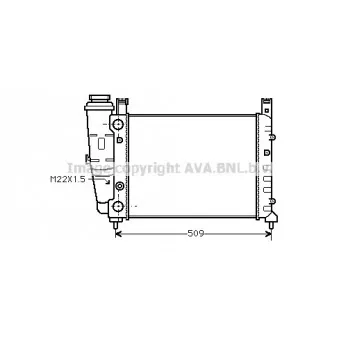 Radiateur, refroidissement du moteur AVA QUALITY COOLING FT2040