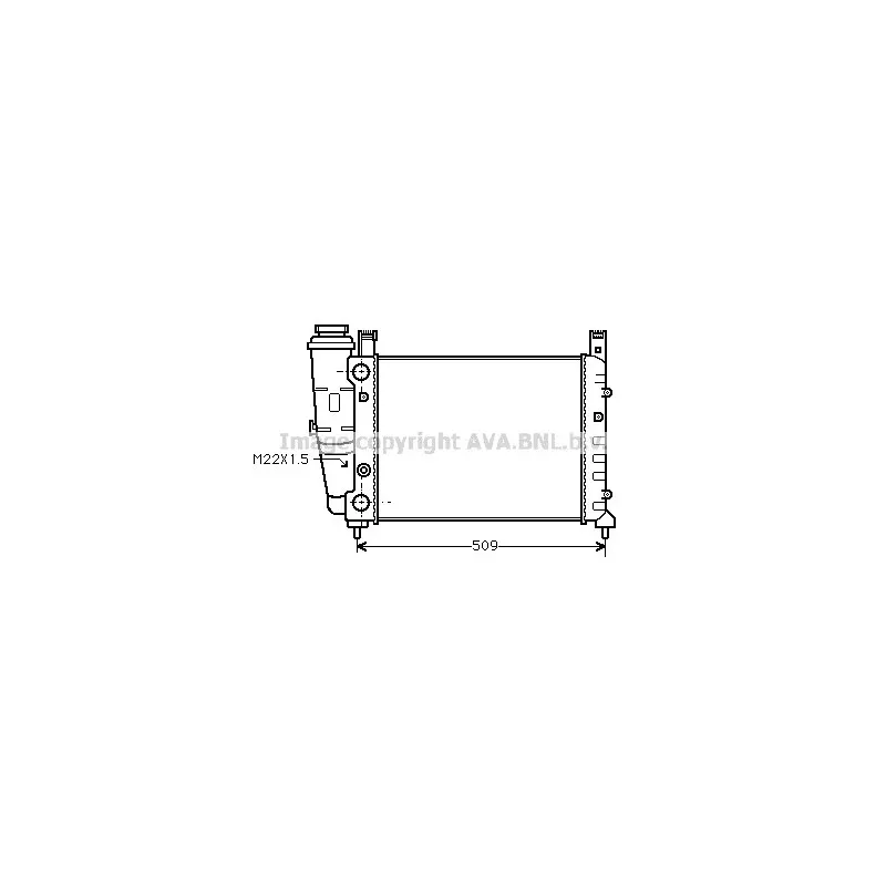 Radiateur, refroidissement du moteur AVA QUALITY COOLING FT2040