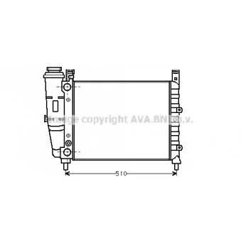 Radiateur, refroidissement du moteur AVA QUALITY COOLING FT2044