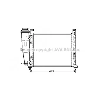 Radiateur, refroidissement du moteur AVA QUALITY COOLING FT2047