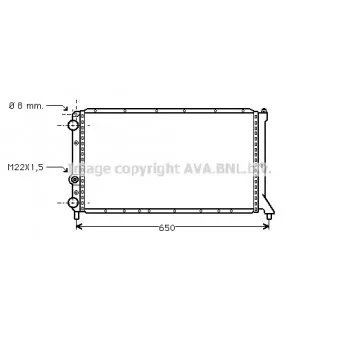Radiateur, refroidissement du moteur AVA QUALITY COOLING FT2051