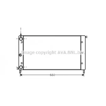 Radiateur, refroidissement du moteur AVA QUALITY COOLING FT2058