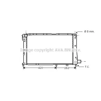 Radiateur, refroidissement du moteur AVA QUALITY COOLING FT2065