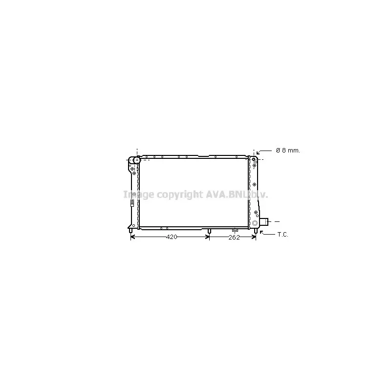 Radiateur, refroidissement du moteur AVA QUALITY COOLING FT2065