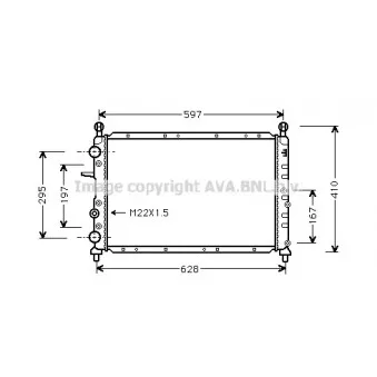 Radiateur, refroidissement du moteur AVA QUALITY COOLING FT2066