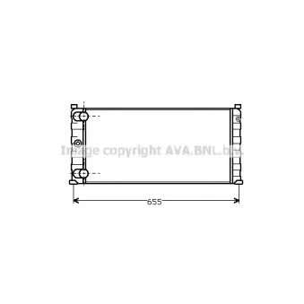 Radiateur, refroidissement du moteur AVA QUALITY COOLING FT2067