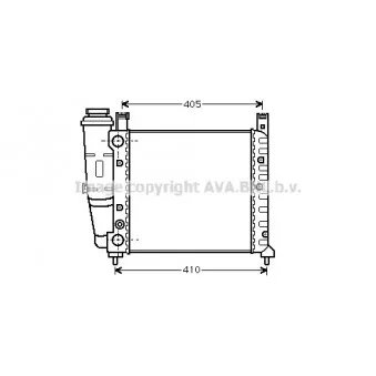 Radiateur, refroidissement du moteur AVA QUALITY COOLING FT2076