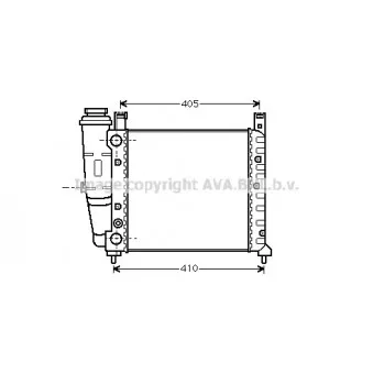 Radiateur, refroidissement du moteur AVA QUALITY COOLING FT2077