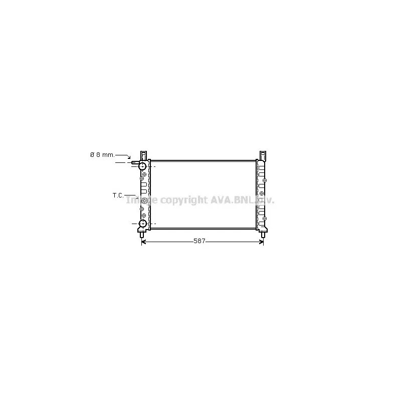 Radiateur, refroidissement du moteur AVA QUALITY COOLING FT2078