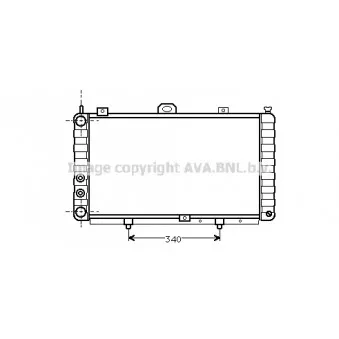 Radiateur, refroidissement du moteur AVA QUALITY COOLING FT2079