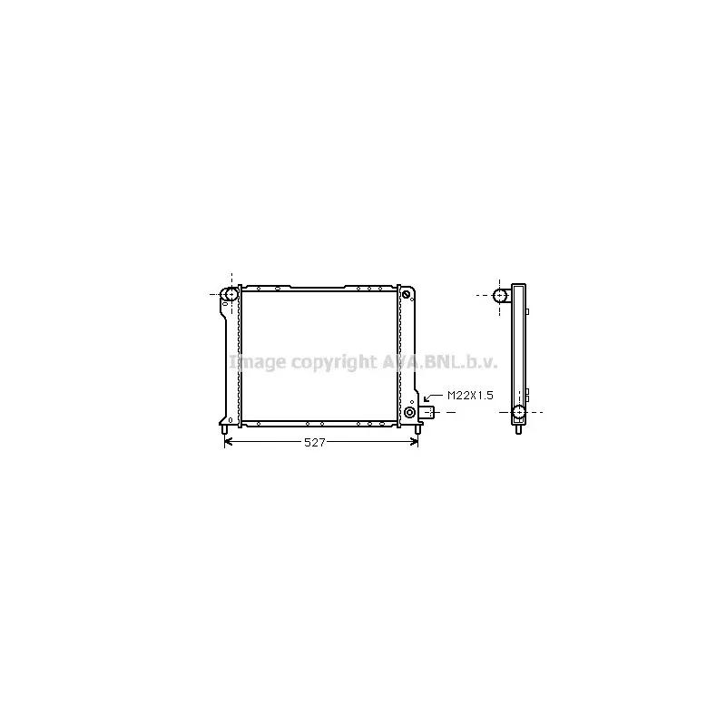 Radiateur, refroidissement du moteur AVA QUALITY COOLING FT2080