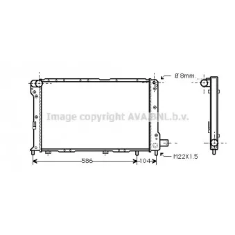 Radiateur, refroidissement du moteur AVA QUALITY COOLING FT2092