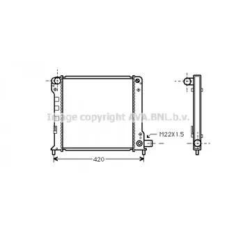 Radiateur, refroidissement du moteur AVA QUALITY COOLING FT2093