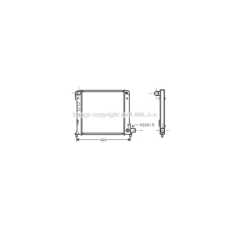Radiateur, refroidissement du moteur AVA QUALITY COOLING FT2093