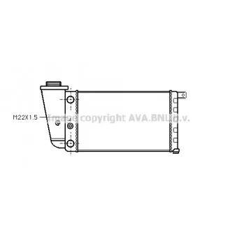 Radiateur, refroidissement du moteur AVA QUALITY COOLING FT2097