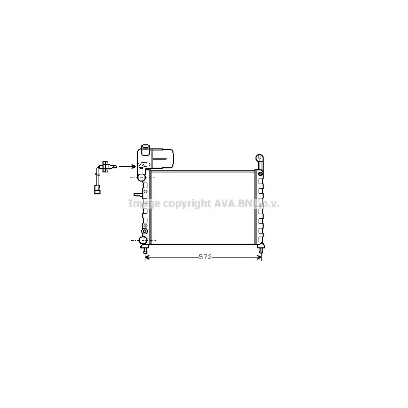 Radiateur, refroidissement du moteur AVA QUALITY COOLING FT2120