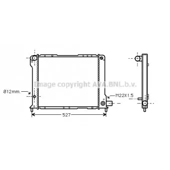 Radiateur, refroidissement du moteur AVA QUALITY COOLING FT2121