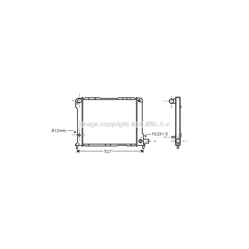 Radiateur, refroidissement du moteur AVA QUALITY COOLING FT2121