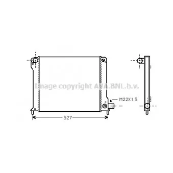Radiateur, refroidissement du moteur AVA QUALITY COOLING FT2123