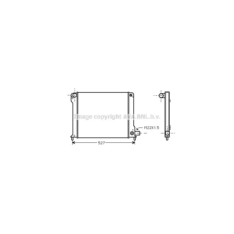 Radiateur, refroidissement du moteur AVA QUALITY COOLING FT2123