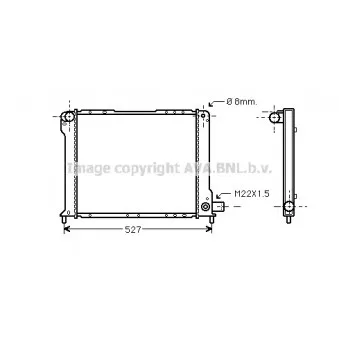 Radiateur, refroidissement du moteur AVA QUALITY COOLING FT2131