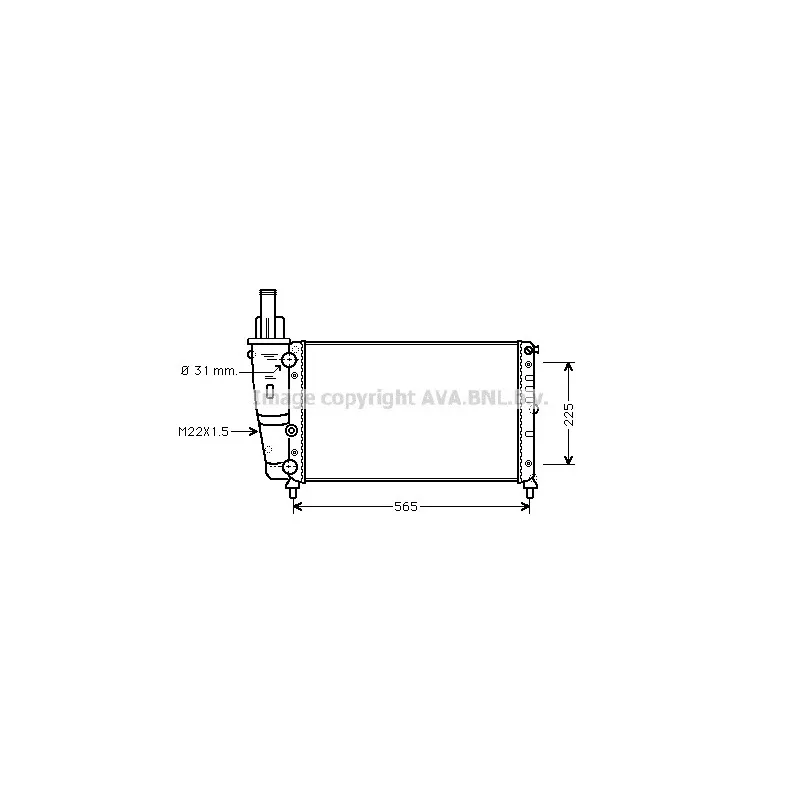 Radiateur, refroidissement du moteur AVA QUALITY COOLING FT2139