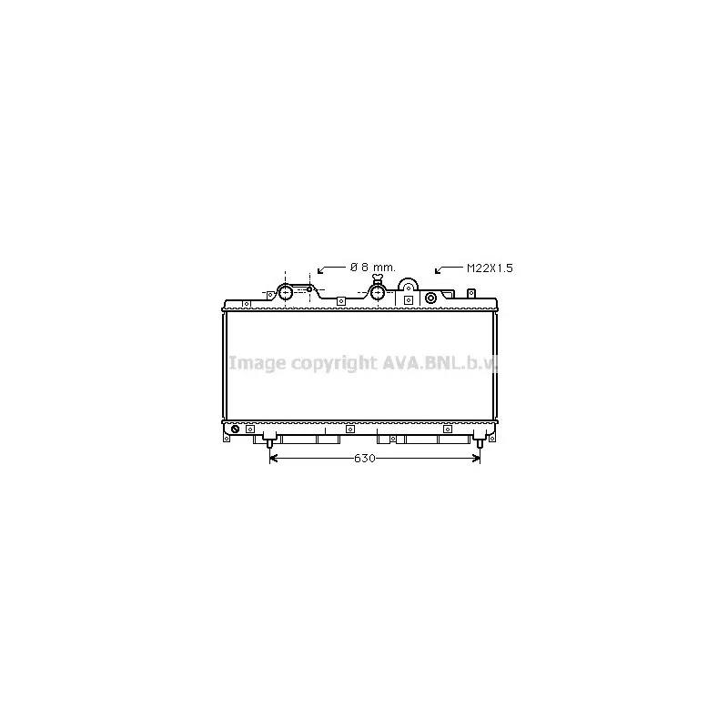 Radiateur, refroidissement du moteur AVA QUALITY COOLING FT2147