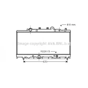 Radiateur, refroidissement du moteur AVA QUALITY COOLING