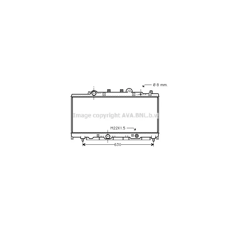 Radiateur, refroidissement du moteur AVA QUALITY COOLING FT2148