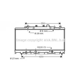 Radiateur, refroidissement du moteur AVA QUALITY COOLING FT2149