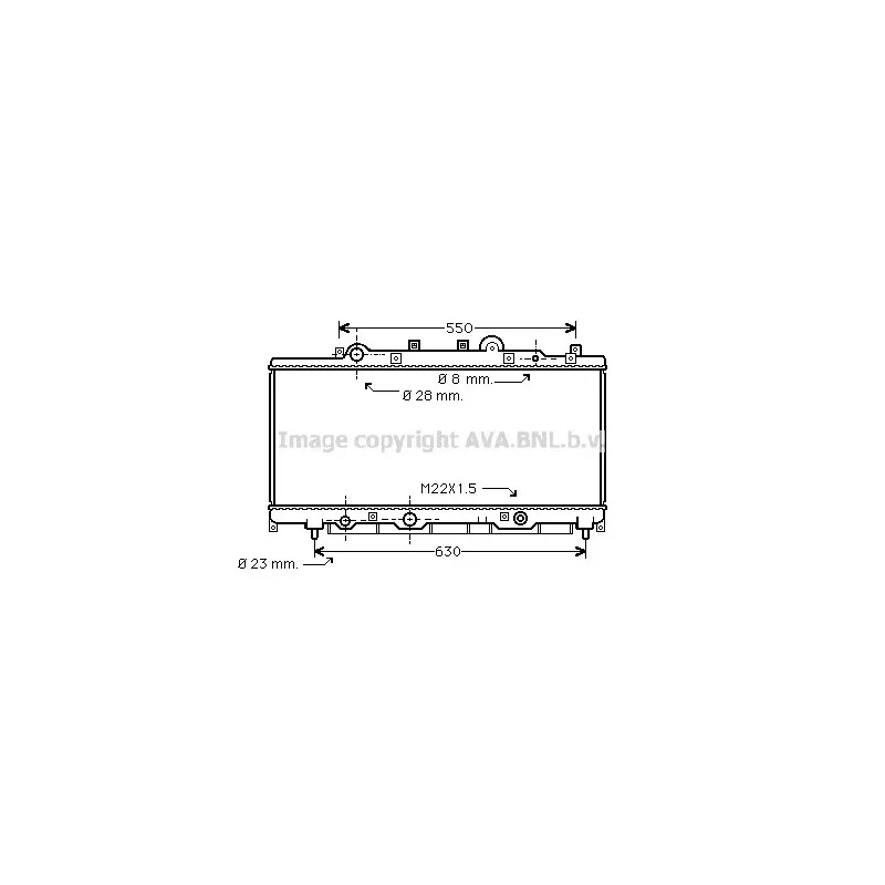 Radiateur, refroidissement du moteur AVA QUALITY COOLING FT2149