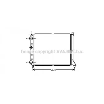 Radiateur, refroidissement du moteur AVA QUALITY COOLING FT2152