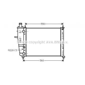 Radiateur, refroidissement du moteur AVA QUALITY COOLING FT2159