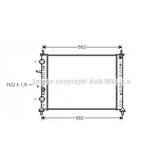Radiateur, refroidissement du moteur AVA QUALITY COOLING FT2161