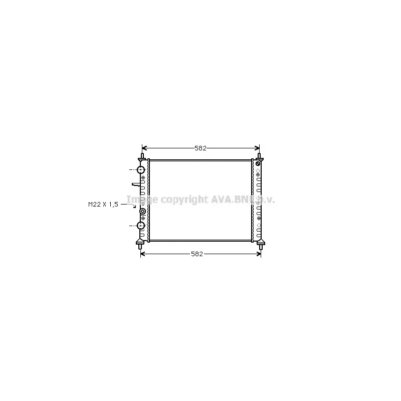 Radiateur, refroidissement du moteur AVA QUALITY COOLING FT2161